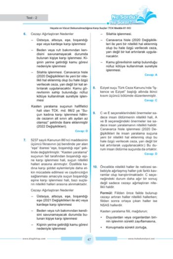 Alternative view of Hukuk Atölyesi HMGS Hakimlik Ne Sordu Ne Sorar Ceza Hukuku Özel Hükümler Çözümlü Soru Bankası