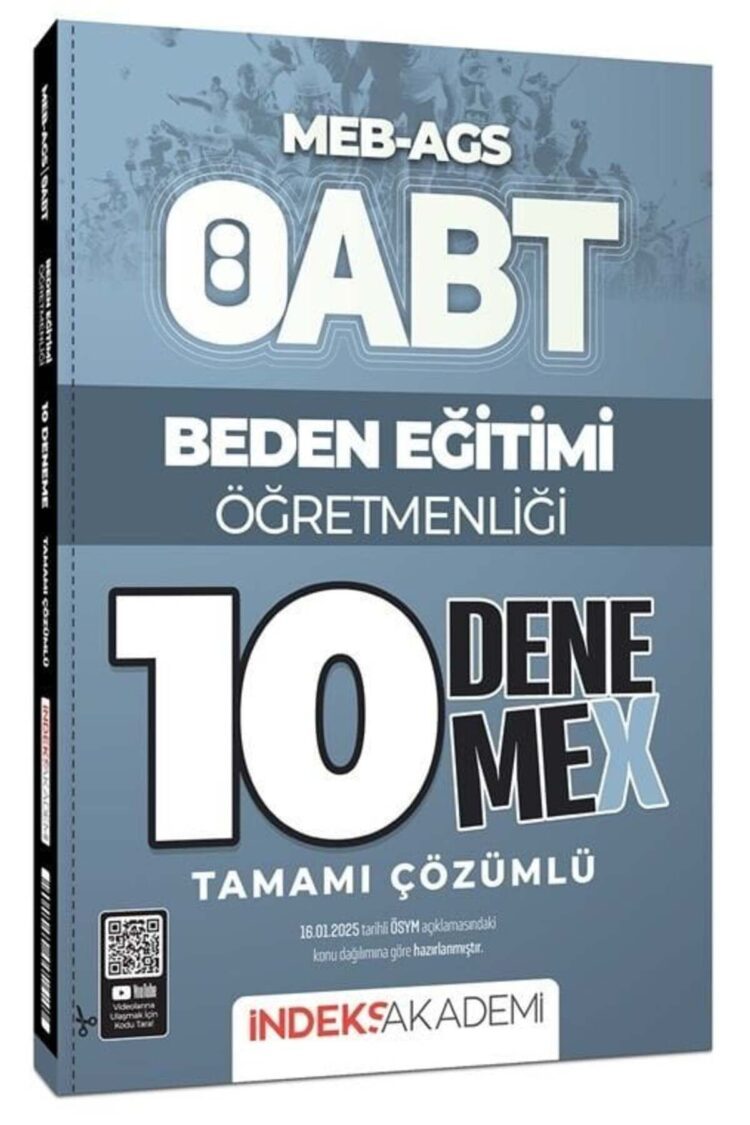 İndeks Akademi 2026 ÖABT MEB-AGS Beden Eğitimi Öğretmenliği 10 DenemeX Çözümlü İndeks Akademi Yayınc
