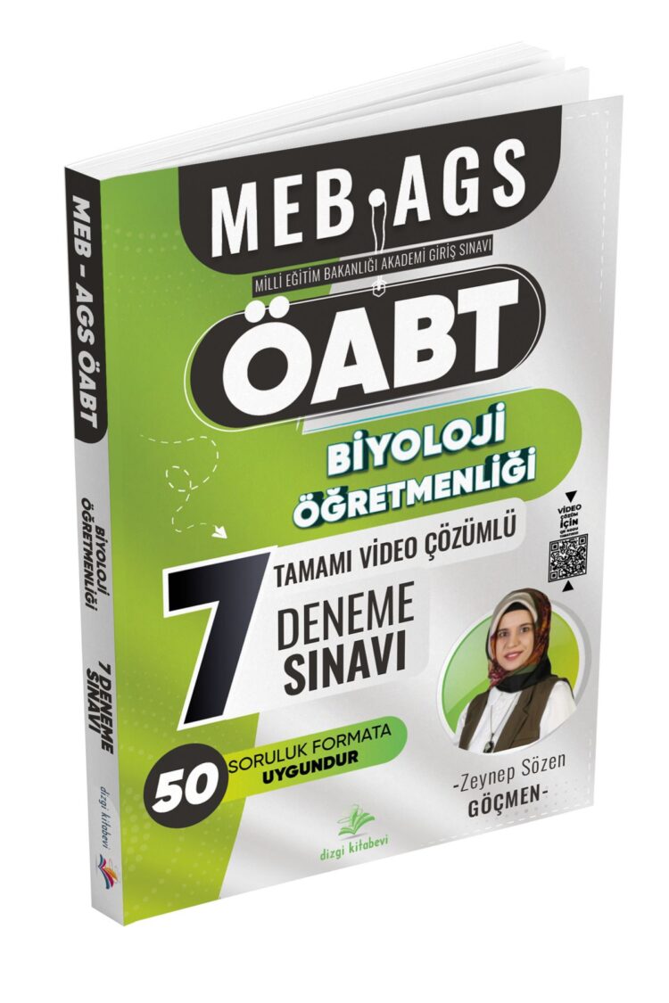 2025 Meb Ags ÖABT Biyoloji Öğretmenliği Tamamı Video Çözümlü 7 Deneme Sınavı Zeynep Sözen Göçmen