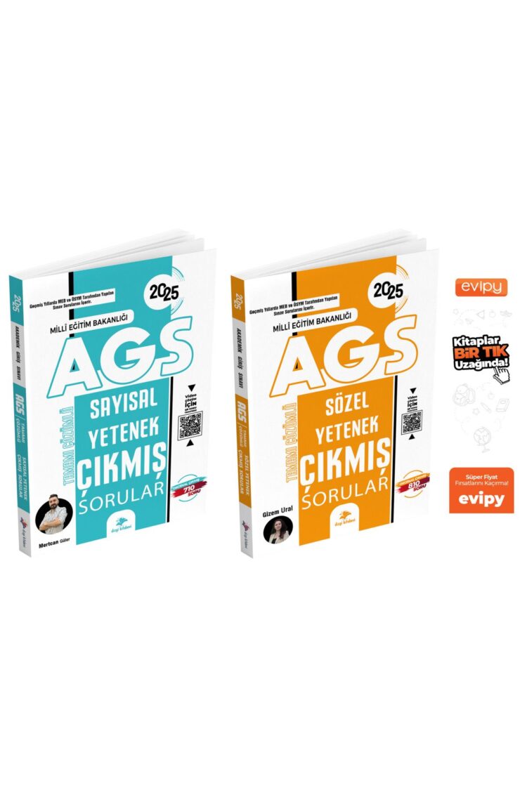2025 MEB-AGS Sayısal + Sözel Yetenek Çıkmış Sorular 2 Kitap Ayraç Hediyeli