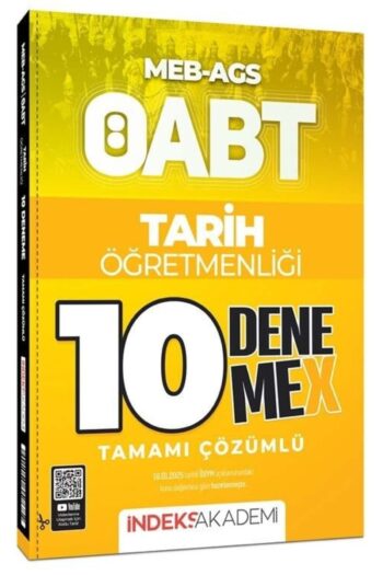 İndeks Akademi 2026 ÖABT MEB-AGS Tarih Öğretmenliği 10 DenemeX Çözümlü İndeks Akademi Yayıncılık