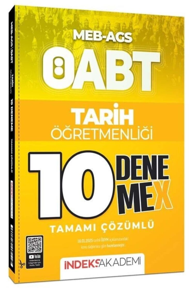 İndeks Akademi 2026 ÖABT MEB-AGS Tarih Öğretmenliği 10 DenemeX Çözümlü İndeks Akademi Yayıncılık