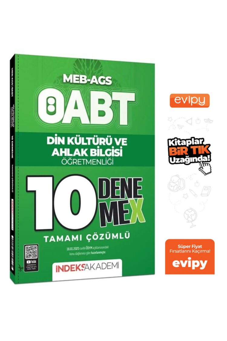 2025 ÖABT MEB-AGS Din Kültürü ve Ahlak Bilgisi 10 DenemeX Çözümlü Ayraç Hediyeli