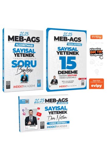 2025 MEB-AGS Algoritması Sayısal Yetenek Video Ders Notları + Soru + 15 Deneme 3 Kitap Metin Şimşek