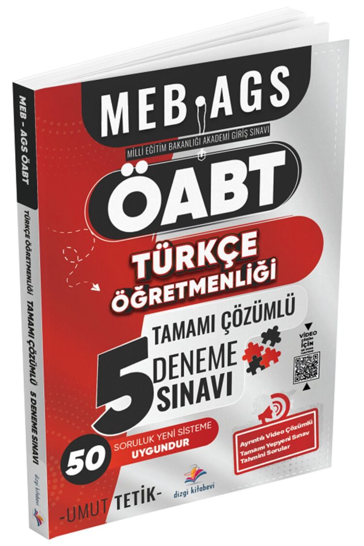 ÖABT MEB-AGS Türkçe Öğretmenliği 5 Deneme Çözümlü - Umut Tetik Dizgi Kitap Yayınları