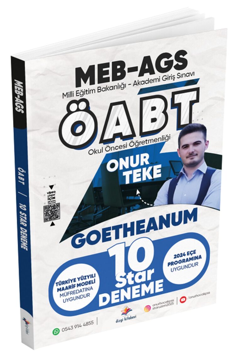 Öabt Meb-ags Okul Öncesi Öğretmenliği Goetheanum Star 10 Deneme Çözümlü - Onur Teke Dizg