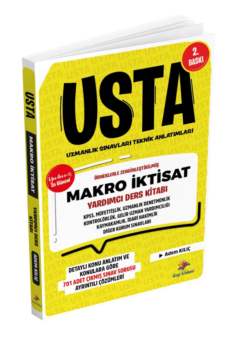 2025 Usta Makro İktisat Konu Anlatımı ve Tamamı Çözümlü Çıkmış Sorular Adem Kılıç 2. Baskı