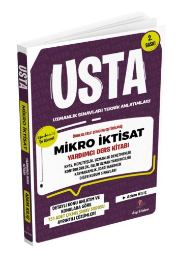 2025 Usta Mikro İktisat Konu Anlatımı ve Tamamı Çözümlü Çıkmış Sorular Adem Kılıç 2. Baskı