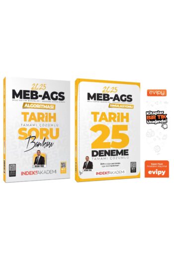 2025 MEB-AGS Algoritması Tarih Soru Bankası + 25 Deneme 2 Kitap Aydın Yüce Ayraç Hediyeli