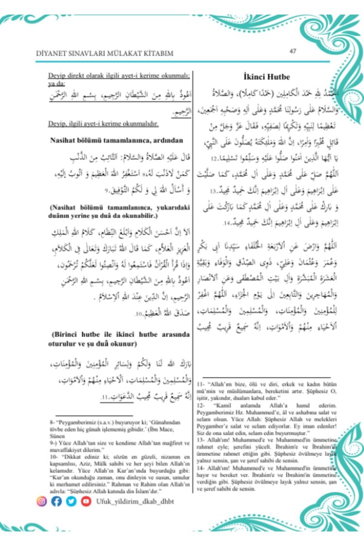 2025 Diyanet İşleri Başkanlığı Hedef Diyanet Akademisi Sözlü Mülakat Kitabı Ufuk Yıldırım - Görsel 5