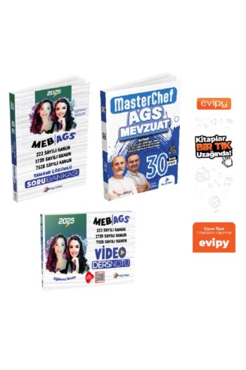 2025 MEB AGS Mevzuat Ders Notları + Soru + Deneme 3 Kitap Set Ayraç Hediyeli