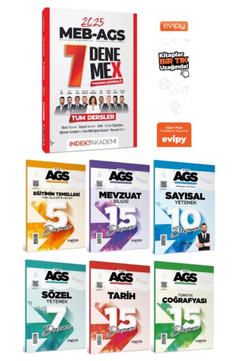 2025 MEB-AGS Tüm Dersler 7 DenemeX + 67 Deneme 7 Kitap Ayraç Hediyeli