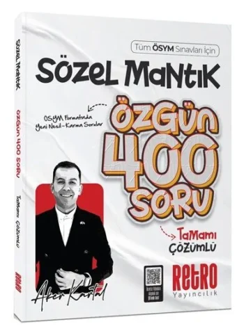 Retro 2026 KPSS MEB-AGS ALES DGS TYT AYT Sözel Mantık Özgün 400 Soru Bankası Çözümlü - Aker Kartal Retro Yayıncılık