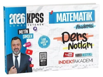 İndeks Akademi 2026 KPSS Matematik Akademisi Video Ders Notları - Metin Şimşek İndeks Akademi Yayıncılık