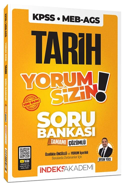 İndeks Akademi 2026 KPSS MEB-AGS Tarih Yorum Sizin Soru Bankası Çözümlü - Aydın Yüce İndeks Akademi Yayıncılık 5.0