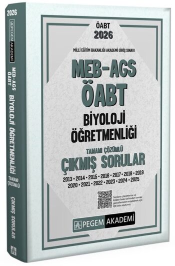 Pegem 2026 ÖABT MEB-AGS Biyoloji Öğretmenliği Çıkmış Sorular Çözümlü Pegem Akademi Yayınları