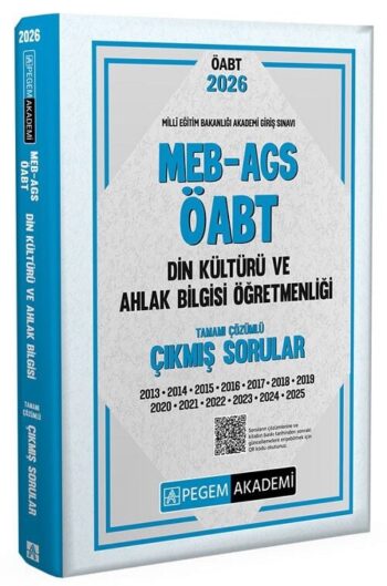 Pegem 2026 ÖABT MEB-AGS Din Kültürü ve Ahlak Bilgisi Öğretmenliği Çıkmış Sorular Çözümlü Pegem Akademi Yayınları