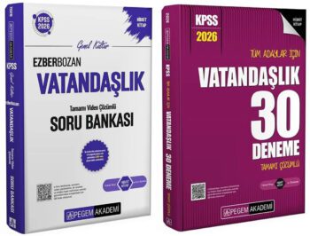 Pegem 2026 KPSS Vatandaşlık Ezberbozan Soru Bankası Çözümlü Pegem Akademi Yayınları - Pegem 2026 KPSS Vatandaşlık 30 Deneme Çözümlü Pegem Akademi Yayınları