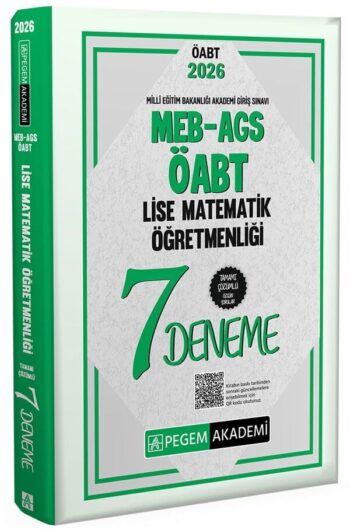 Pegem 2026 ÖABT MEB-AGS Lise Matematik Öğretmenliği 7 Deneme Çözümlü Pegem Akademi Yayınları
