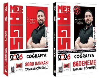 Yargı 2026 MEB-AGS Coğrafya Soru Bankası + 66 Deneme 2 li Set - Engin Eraydın Yargı Yayınları