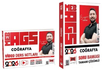 Yargı 2026 MEB-AGS Coğrafya Video Ders Notları + Soru Bankası 2 li Set - Engin Eraydın Yargı Yayınları