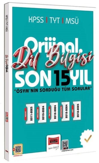 Yargı 2026 KPSS TYT MSÜ Dil Bilgisi Orijinal Çıkmış Sorular Son 15 Yıl Çözümlü Yargı Yayınları