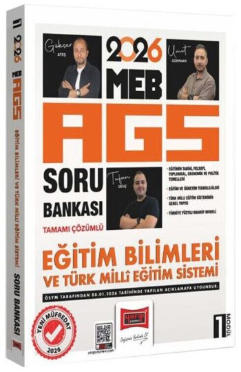 YENİ AGS - Yargı 2026 MEB-AGS Eğitim Bilimleri ve Türk Milli Eğitim Sistemi Soru Bankası Modül-1 Çözümlü - Tufan Genç Yargı Yayınları