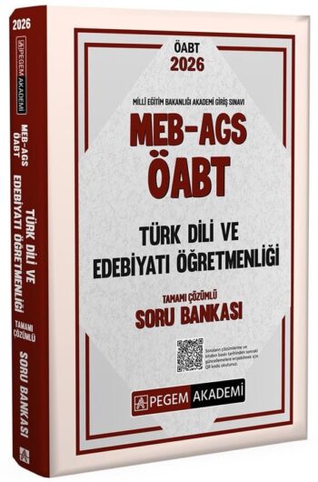 Pegem 2026 ÖABT MEB-AGS Türk Dili ve Edebiyatı Öğretmenliği Soru Bankası Çözümlü Pegem Akademi Yayınları