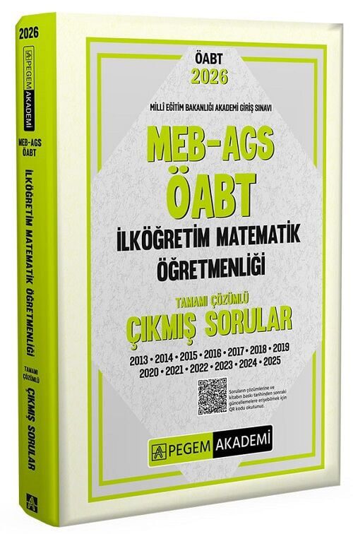 Pegem 2026 ÖABT MEB-AGS İlköğretim Matematik Öğretmenliği Çıkmış Sorular Çözümlü Pegem Akademi Yayınları