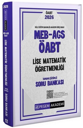 Pegem 2026 ÖABT MEB-AGS Lise Matematik Öğretmenliği Soru Bankası Çözümlü Pegem Akademi Yayınları